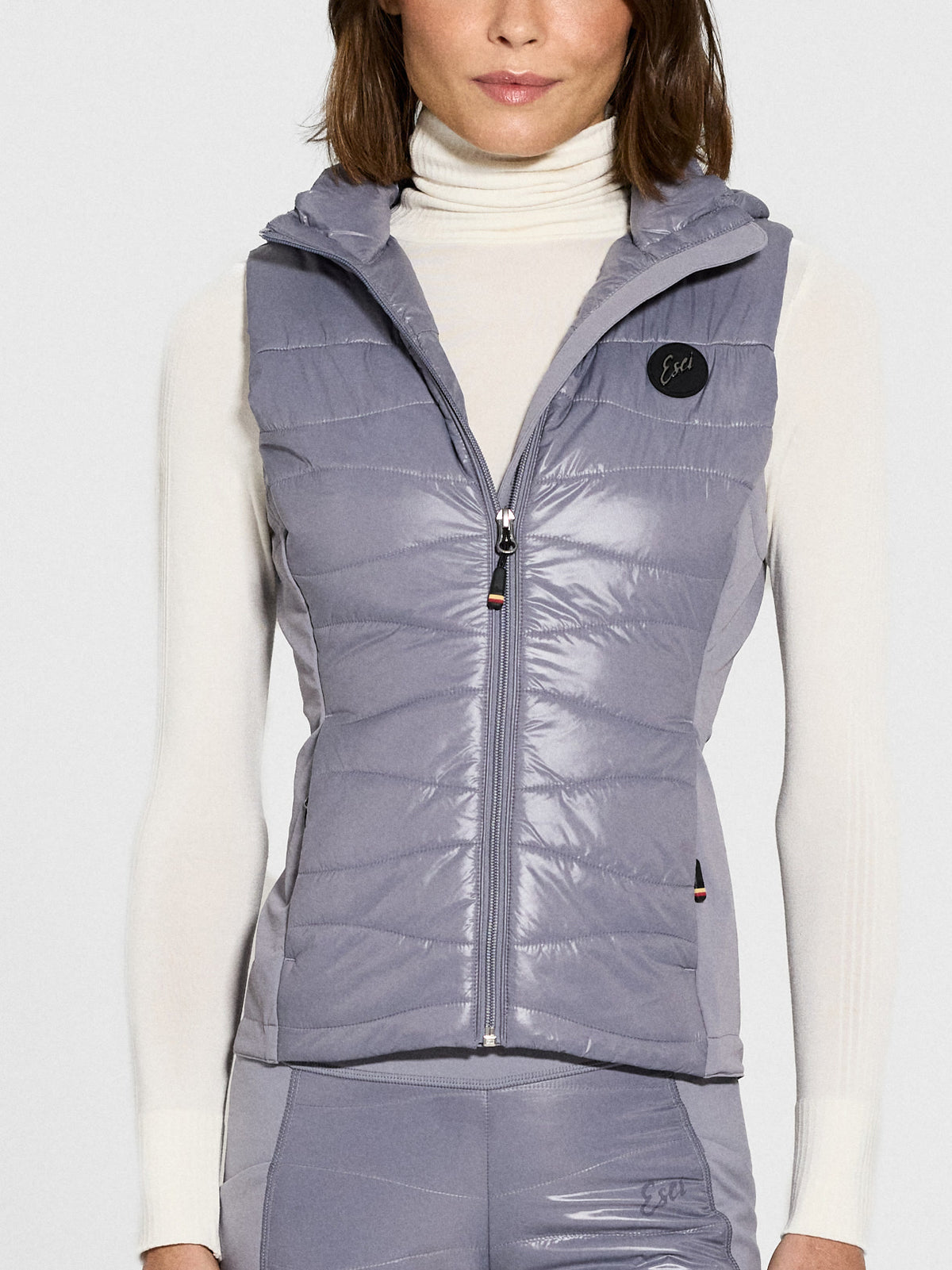 Aurora Vest in Sleet, detail