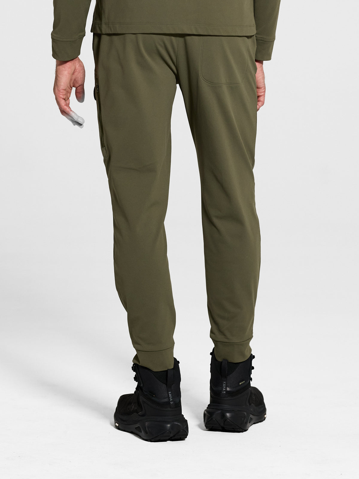 Drift Jogger in Olive, back view