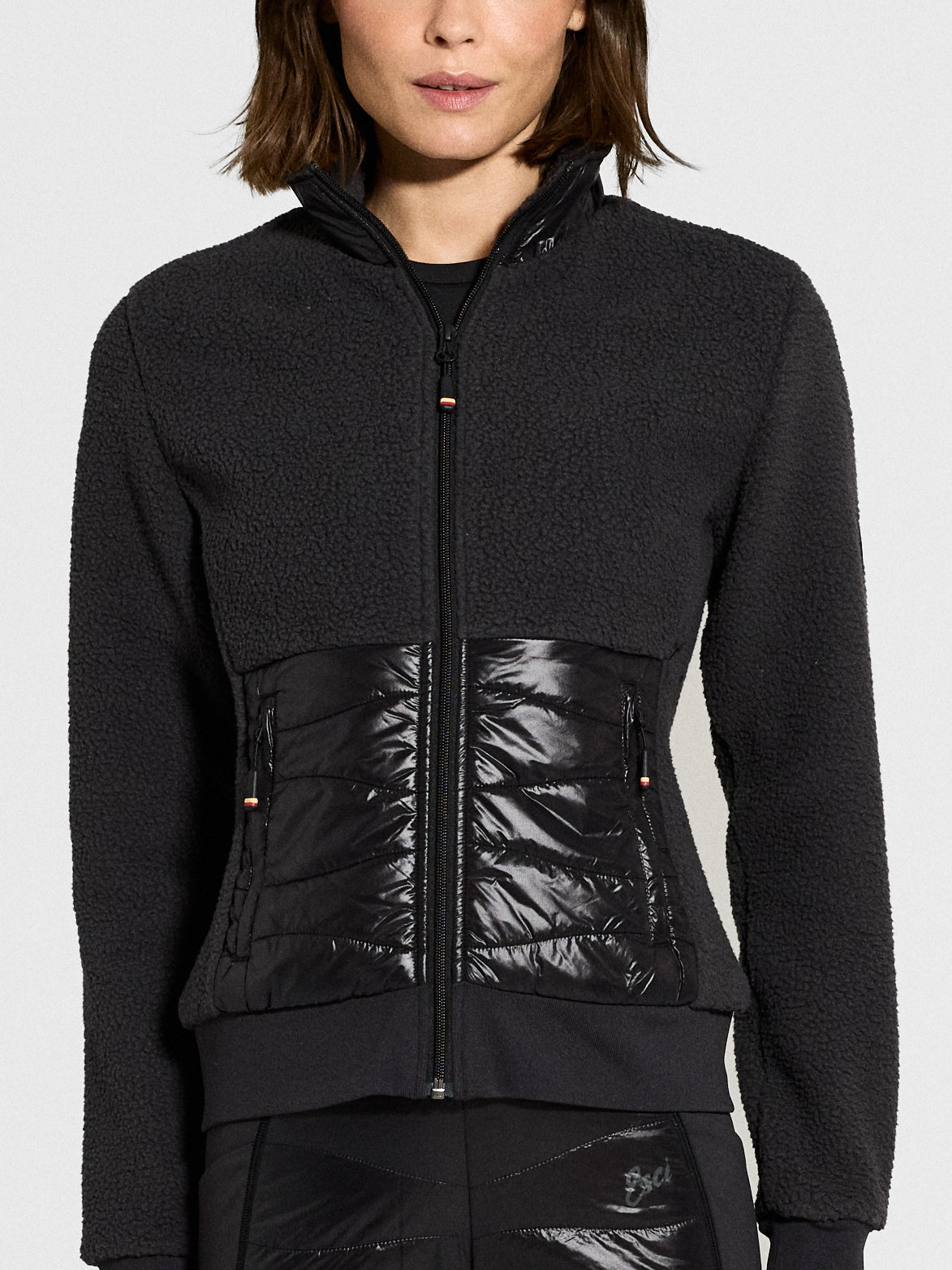Solace Fleece in Black, detail